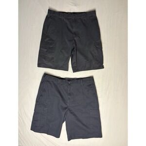 Cintas Comfort Flex Uniform Work Shorts Men's Size 38x10 Dark Gray 370-33 Lot X2